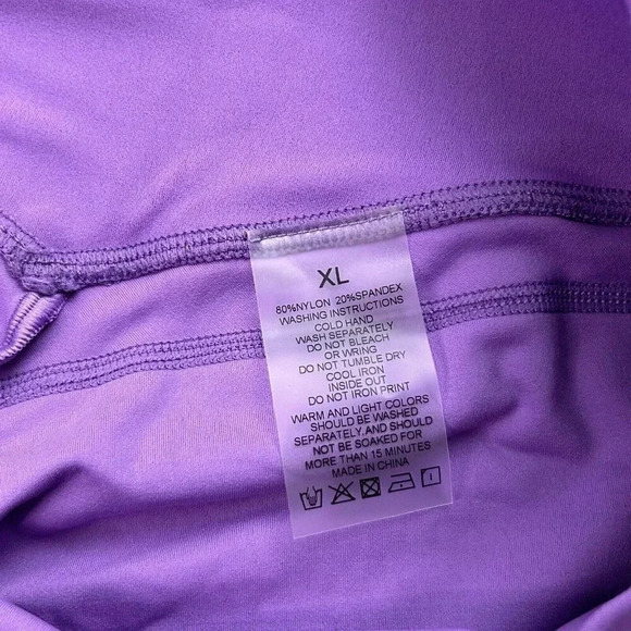 Alphalete Leggings Womens XL Purple Scrunch Athleisure Workout Gym Active 24” - Picture 8 of 10